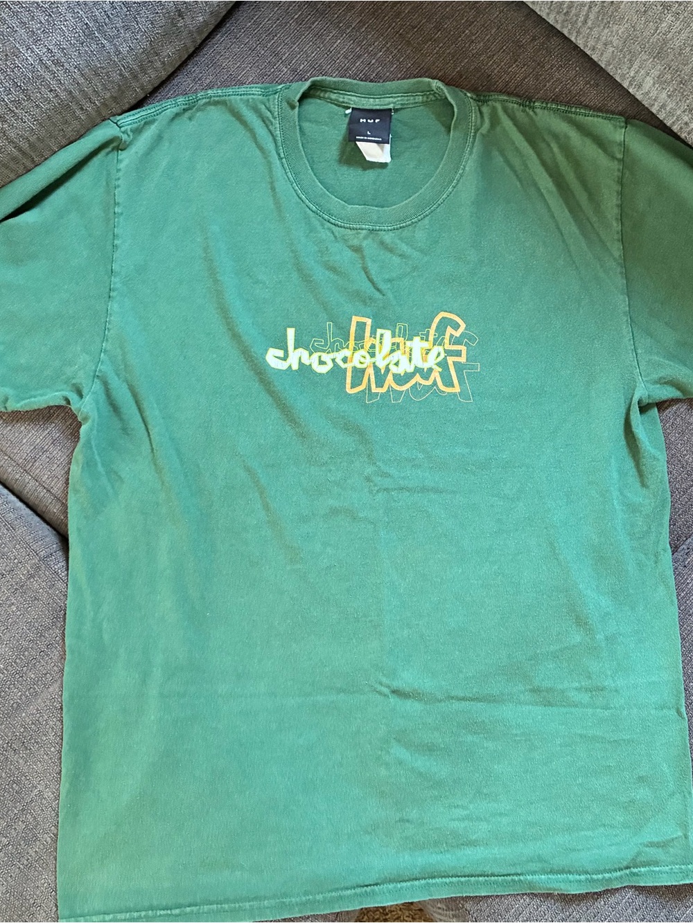 HUF Green Short Sleeve Graphic Logo Tee